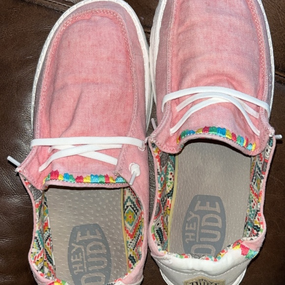 Hey Dude Wendy Boho Pink Women’s SZ 9 - Picture 1 of 5
